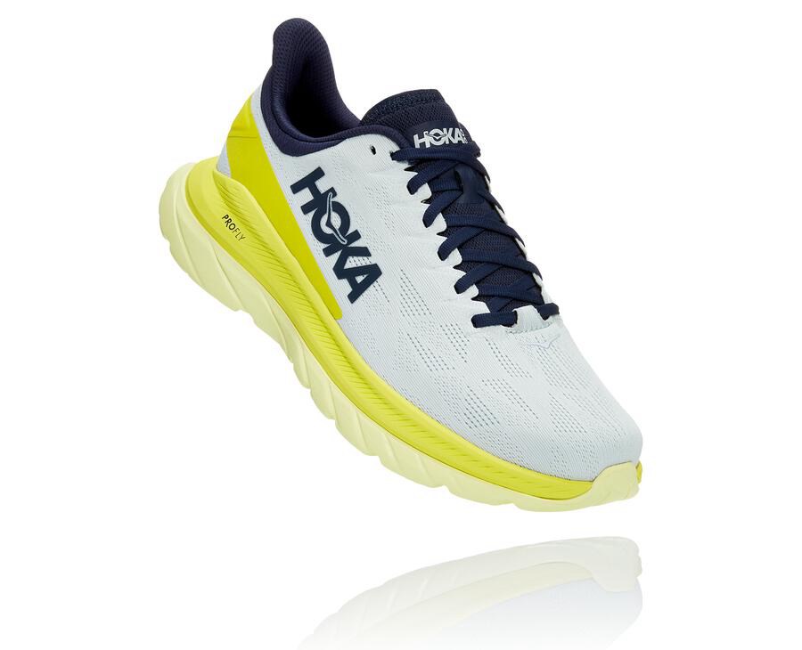 Hoka Australia One One Mach 4 - Mens Running Shoes White - QCUNY-9263